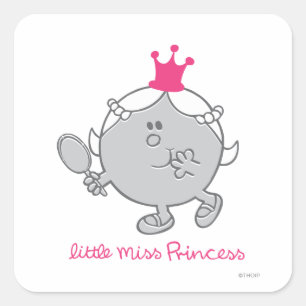 Kleine Prinzessin Spiegel Spiegel Quadratischer Aufkleber