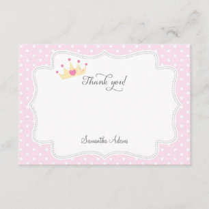 Kleine Prinzessin Thank You Card Dankeskarte