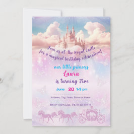 Kleine Prinzessin Thema Einladung. Kinderparty. Einladung