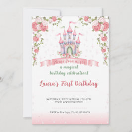 Kleine Prinzessin Thema Einladung. Kinderparty. Einladung