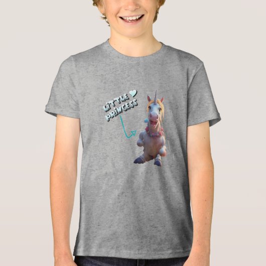 Kleine Prinzessin Tri-Blend Shirt (Vorderseite)