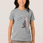 Kleine Prinzessin Tri-Blend Shirt (Vorderseite)