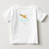 Kleine Prinzessin Unicorn Türkis Juwelen Blume Baby T-shirt (Rückseite)
