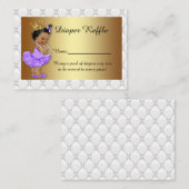 Kleine Prinzessin-Windeln-Raffelkarten, balerina 3 Begleitkarte (Vorne/Hinten)