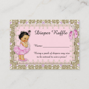 Kleine Prinzessin-Windeln-Raffelkarten, balerina Begleitkarte
