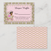 Kleine Prinzessin-Windeln-Raffelkarten, Beförderun Begleitkarte (Vorne/Hinten)