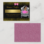 Kleine Prinzessin-Windeln-Raffelkarten, glitterpin Begleitkarte (Vorne/Hinten)