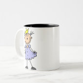 Kleine Prinzessin With Crown Zweifarbige Tasse (Vorderseite Links)