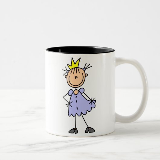 Kleine Prinzessin With Crown Zweifarbige Tasse (Rechts)