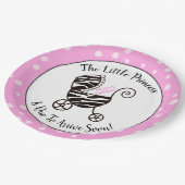 Kleine Prinzessin - "Wo ist mein Tiara?" Dusche Pappteller (Schrägansicht)