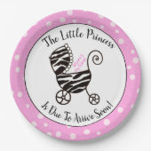 Kleine Prinzessin - "Wo ist mein Tiara?" Dusche Pappteller (Vorderseite)