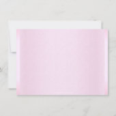 Kleine Prinzessin zum ersten Geburtstag Rosa Einla Einladung (Rückseite)