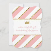 Kleine Prinzessin zum Geburtstag Einladung in Pink (Rückseite)