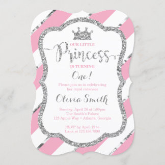 Kleine Prinzessin zum Geburtstag Einladung Pink &
