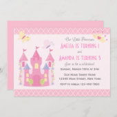 Kleine Prinzessinnen Einladung zur Geburtstagspart (Vorne/Hinten)