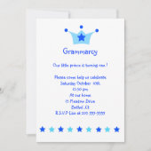 kleine Prinzgeburtstagseinladung 2 Einladung (Vorderseite)