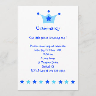 kleine Prinzgeburtstagseinladung 2 Einladung