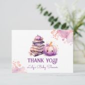 Kleine Puma-Halloween Babydusche danke Karte (Stehend Vorderseite)