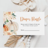 Kleine Pumpkin Baby Duschdusche Windeln Raffle Tic Begleitkarte