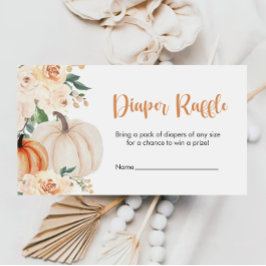 Kleine Pumpkin Baby Duschdusche Windeln Raffle Tic Begleitkarte