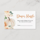 Kleine Pumpkin Baby Duschdusche Windeln Raffle Tic Begleitkarte (Vorderseite)