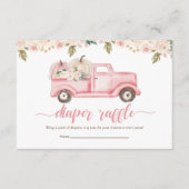 Kleine Pumpkin Baby Duschdusche Windeln Raffle Tic Begleitkarte (Vorderseite)