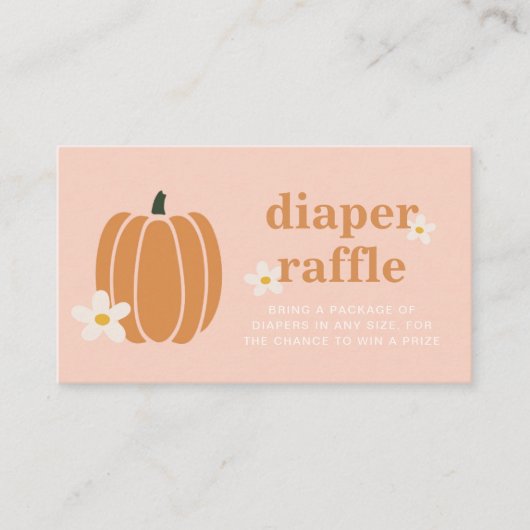 Kleine Pumpkin Baby Duschdusche Windelwaschkarten Begleitkarte (Vorderseite)