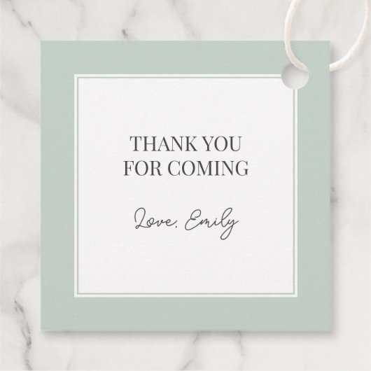 Kleine Pumpkin Baby Dusche Danke, dass du gekommen Geschenkanhänger (Rückseite)