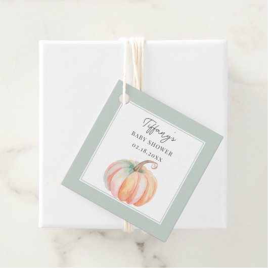 Kleine Pumpkin Baby Dusche Danke, dass du gekommen Geschenkanhänger (Beispiel)