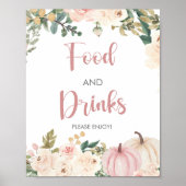 Kleine Pumpkin Baby Dusche Unterschrift für Lebens Poster (Vorne)