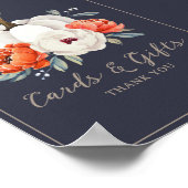 Kleine Pumpkin Baby Duschkarten und Geschenke-Zeic Poster (Ecke)