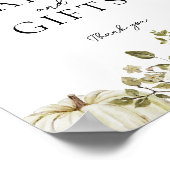 Kleine Pumpkin Baby Duschkarten und Geschenkschild Poster (Ecke)