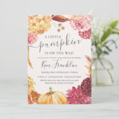 KLEINE PUMPKIN BABY SHOWING EINLADUNG (Stehend Vorderseite)