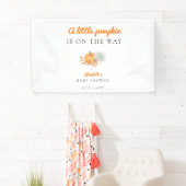 Kleine Pumpkin Babydusche Elegant Einfache Moderne Banner (Insitu)