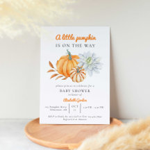 Kleine Pumpkin Babydusche Elegant Einfache Moderne