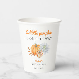 Kleine Pumpkin Babydusche Elegant Einfache Moderne Pappbecher