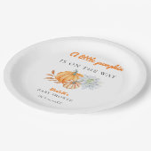 Kleine Pumpkin Babydusche Elegant Einfache Moderne Pappteller (Schrägansicht)