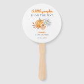 Kleine Pumpkin Babydusche Moderne einfache Herbsts Fächer (Vorderseite)