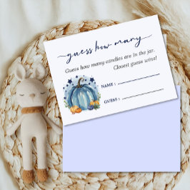 Kleine Pumpkin Boy Baby Dusche schätzt wie viele Begleitkarte