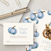 Kleine Pumpkin Diaper Raffle Dusche Begleitkarte