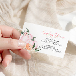 Kleine Pumpkin Display Babyduschenkarte Begleitkarte