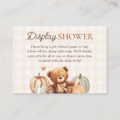 Kleine Pumpkin Fall Babydusche Begleitkarte (Vorderseite)