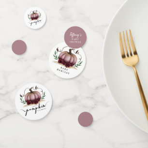 Kleine Pumpkin Fall Babydusche Rosa Konfetti