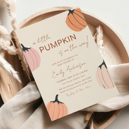 Kleine Pumpkin Fall Wasserfarbe Babydusche Einladung