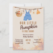Kleine Pumpkin Farm Fall Baby Dusche Einladung (Vorderseite)