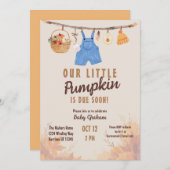 Kleine Pumpkin Farm Fall Baby Dusche Einladung (Vorne/Hinten)