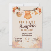 Kleine Pumpkin Farm Fall Baby Dusche Einladung (Vorderseite)