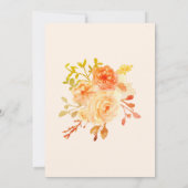 Kleine Pumpkin Floral Baby Dusche Einladung (Rückseite)