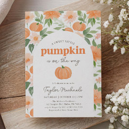 Kleine Pumpkin Floral Fall Baby Dusche Einladung
