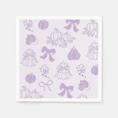 Kleine Pumpkin Handgezogene Lila Babydusche Serviette (Vorderseite)